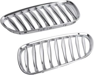 BMW GENUINE Z4 E85 E86 FRONT KIDNEY CHROME GRILLE PAIR SET LEFT AND RIGHT 51117117757 + 51117117758