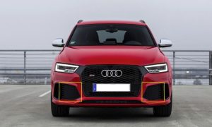 NEW GENUINE AUDI RSQ3 FRONT SET OF BOTH SIDES AIR GUIDE GRILLE IN BLACK GLOSSY 8U0807681MT94+8U0807682MT94