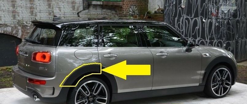 MINI NEW GENUINE CLUBMAN F54 REAR FENDER WHEEL ARCH EXTENSION RIGHT O/S 51777348904 - Image 3