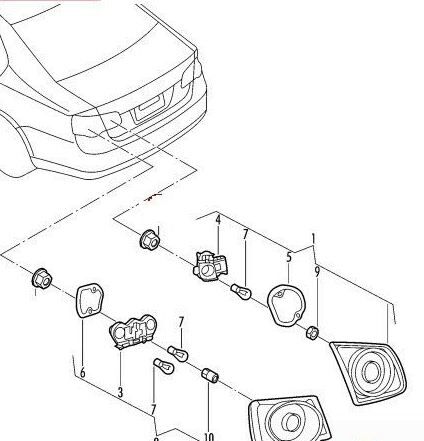 NEW GENUINE VW JETTA 06-10 INNER TAIL LIGHT BULB CARRIER LEFT N/S 1K5945259 - Image 3