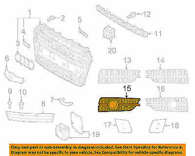 NEW GENUINE AUDI A7 S7 2016-2018 FRONT BUMPER FOG LIGHT GRILLE RIGHT O/S 4G8807648GBMT - Image 2