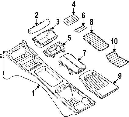 BMW NEW GENUINE 3 E92 E93 06-13 REAR CENTER CONSOLE GREY TRIM COVER 51166963904 - Image 2