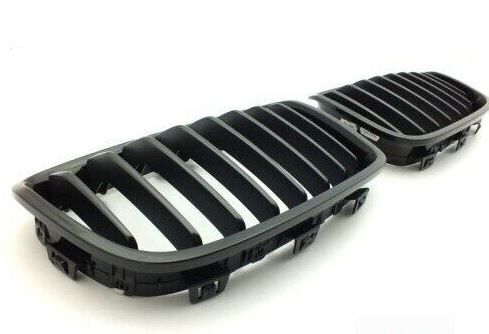 NEW GENUINE BMW 1 M PERFORMANCE FRONT BUMPER RIGHT LEFT KIDNEY GRILL BLACK