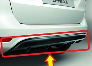 NEW GENUINE FORD B-MAX 2013- REAR BUMPER LOWER BLACK DIFFUSER COVER 1826963