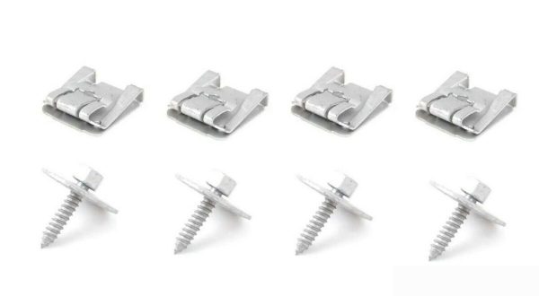 NEW GENUINE MERCEDES BENZ SPEED NUTS RETAINERS AND METAL SCREWS FIXING KIT