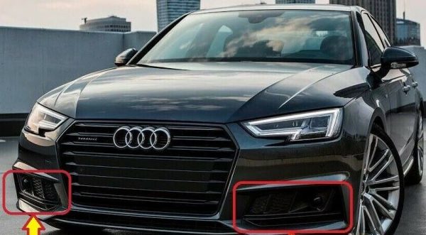 NEW GENUINE AUDI A4 16- S-LINE FRONT BUMPER DARK CHROME LOWER GRILL LEFT RIGHT - Image 3