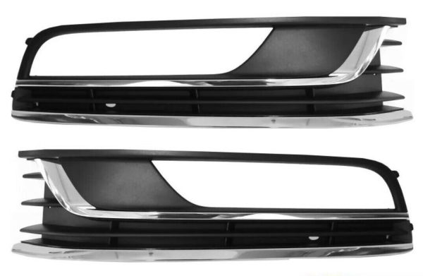 NEW GENUINE VOLKSWAGEN VW PASSAT B7 FRONT CHROME BUMPER GRILLE PAIR SET N/S+O/S