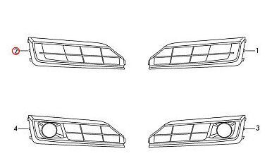 NEW GENUINE AUDI A8 S8 2014-2016 FRONT BUMPER GRILL BLACK RIGHT OS 4H0807680RT94 - Image 3