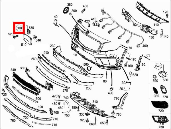 NEW GENUINE MERCEDES BENZ GLA SERIES W156 FRONT LICENSE PLATE HOLDER BRACKET A1568800901 - Image 2