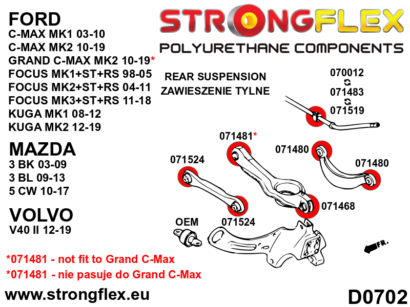 071468A: Rear outer lower arm bush SPORT - Image 2
