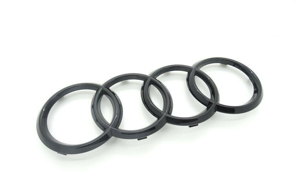 NEW GENUINE AUDI Q7 2015- FRONT RINGS BADGE LOGO BLACK GRILL EMBLEM 4M0853605T94 - Image 2