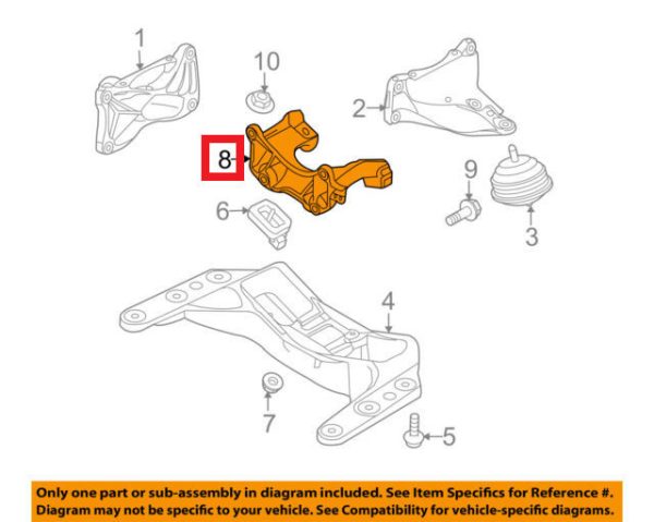 NEW GENUINE BMW 3 SERIES E90 E92 E93 M3 TRANSMISSION SUPPORT BRACKET 22317840415 - Image 2