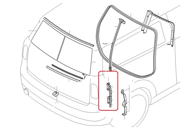 MINI NEW GENUINE CLUBMAN R55 RIGHT REAR SPLIT DOOR HINGE O/S PRIMED 41542757542 - Image 2