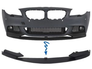 Front Bumper Spoiler Lip suitable for BMW 5 Series F10 F11 Sedan Touring (2011-2017) M-Performance