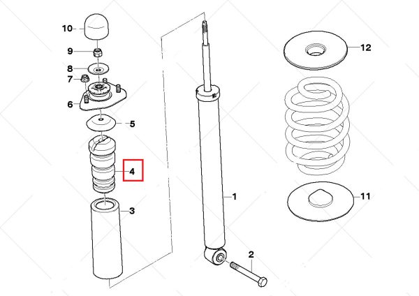 BMW GENUINE NEW X3 E83 ADDITIONAL SHOCK ABSORBER REAR 33503404974 - Image 2