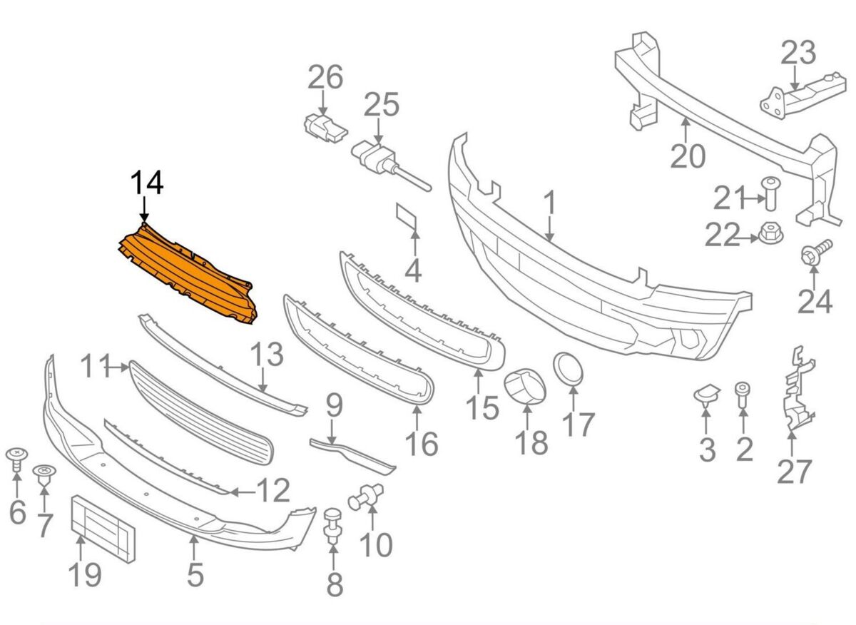 MINI NEW GENUINE R55 R56 R57 FRONT CENTER HOOD GRILLE BLACK 51112751291 - Image 2