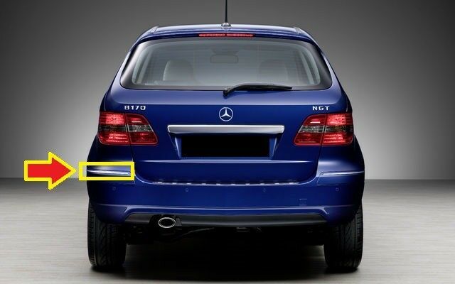 NEW GENUINE MERCEDES BENZ MB B CLASS W245 FACELIFT REAR BUMPER CHROME TRIM LEFT A1698851921 - Image 2