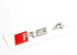 NEW GENUINE AUDI RS4 2018- REAR TRUNK BOOT CHROME RS4 BADGE EMBLEM 8D98537402ZZ