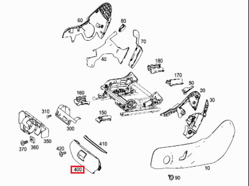 NEW GENUINE MERCEDES BENZ MB E CLASS W207 UNDER SEAT STORAGE BOX LEFT N/S A20781001049051 - Image 3