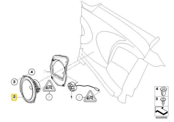 NEW GENUINE MINI GENUINE R57 CABRIO HARMAN KARDON WOOFER REAR 65139194843 - Image 2