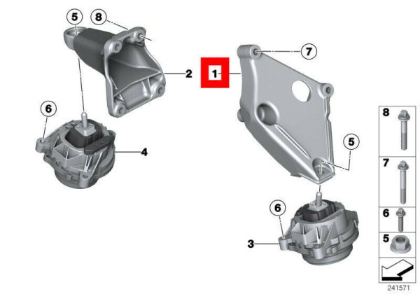 FOR NEW GENUINE BMW F20 F30 F32 F25 N47N DIESEL  ENGINE MOUNTING BRACKET LEFT N/S 22116784825 - Image 2