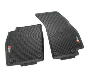 NEW GENUINE AUDI A8 18- FRONT BLACK RUBBER ALL WEATHER FLOOR MATS LHD 4N1061221A041