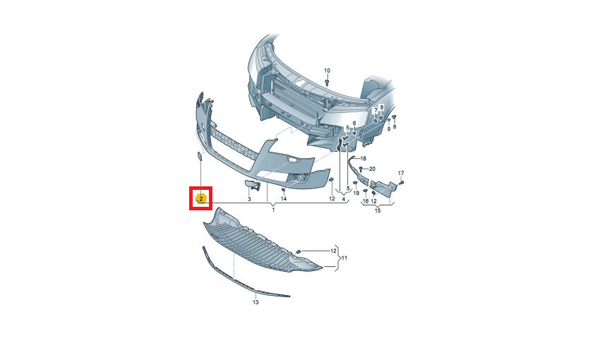 NEW GENUINE AUDI RS7 FRONT BUMPER TOW HOOK EYE COVER CAP 4G8807241CGRU - Image 2