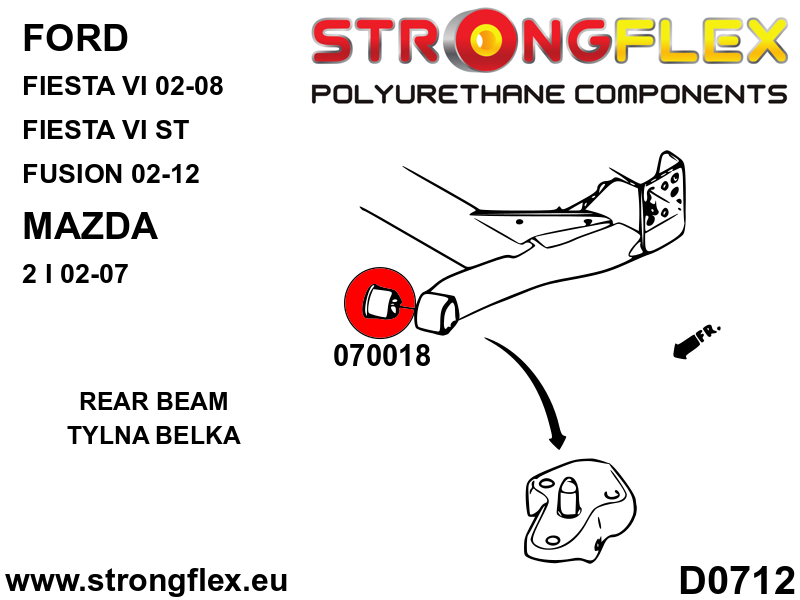 070018B: Rear beam bush - Image 2