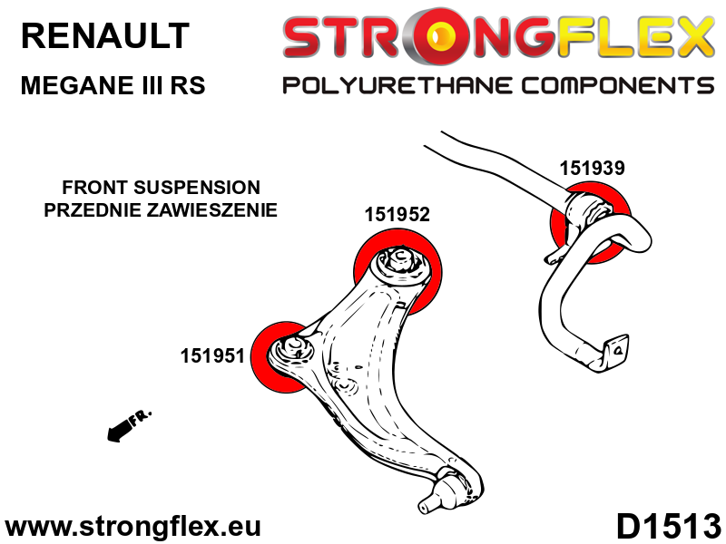 151952A: Front control arm – rear bush SPORT - Image 2
