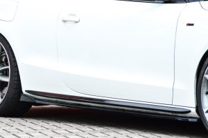 Performance Side skirts addons / Blades / diffusers / sill covers with Wing For  Audi A4 B8 S-Line 2011-2017