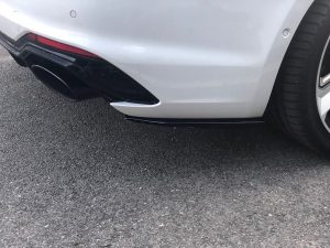 Black Gloss Performance Rear Bumper Side Flaps / Splitters For Audi RS5 F5 B9 17-20