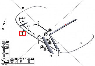 MINI NEW GENUINE COOPER COUPE R58 MOLDING FOR SIDE PANEL REAR RIGHT O/S 51372759556