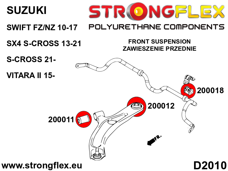 206161B: Front suspension bush kit - Image 2
