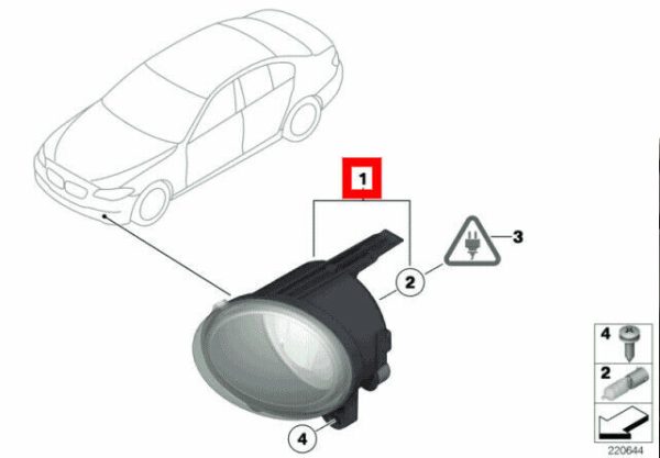 NEW GENUINE BMW 2' F22 3' E92 E93 5' F10 F07 GT FRONT BUMPER FOG LIGHTS PAIR SET 63177839866+63177839865 - Image 2