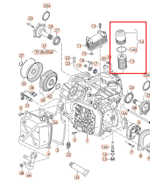 NEW GENUINE AUDI VOLKSWAGEN A3 8V TRANSMISSION BOX FILTER HOUSING 02E305045 - Image 2