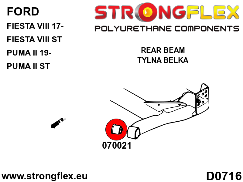 070021A: Rear beam bush SPORT - Image 2