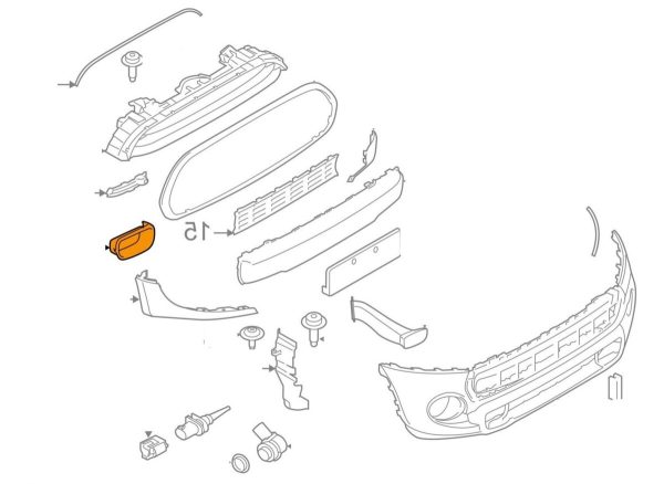 MINI NEW GENUINE F55 F56  S COVER AIR DUCT BRAKE GLOSS BLACK RIGHT O/S 51117337810 - Image 2