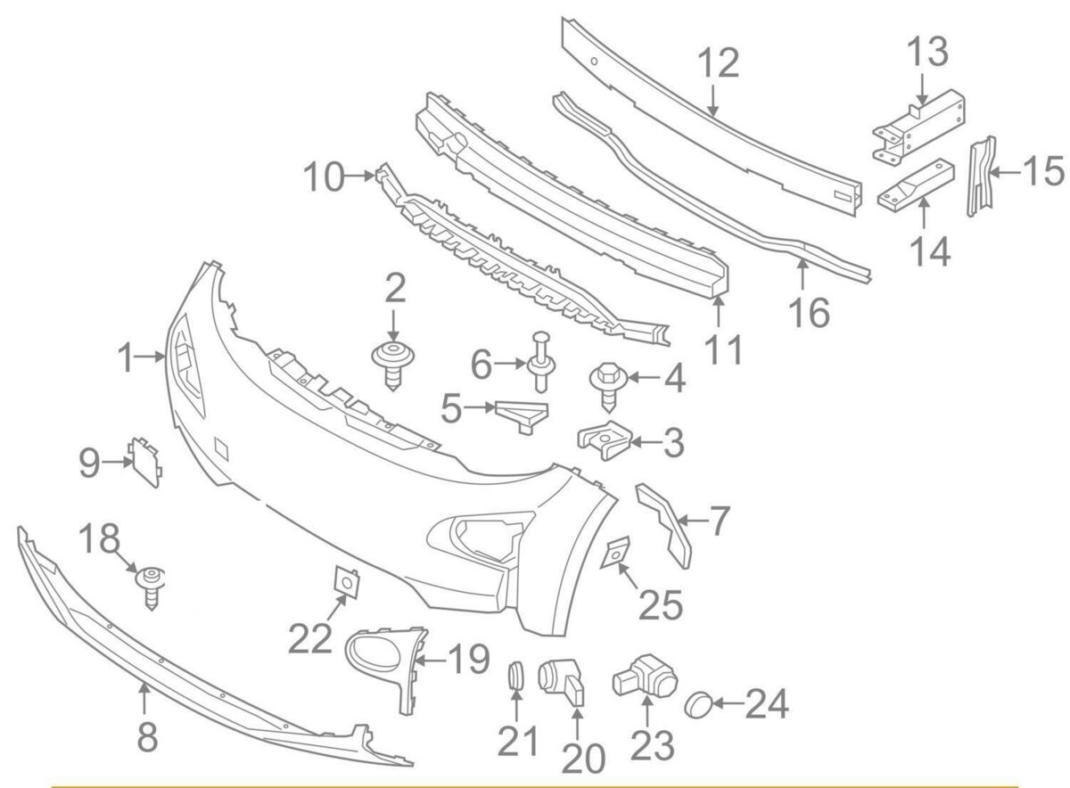 BMW NEW GENUINE I3 I01 SERIES FRONT BUMPER LOWER TRIM COVER 51117296817 - Image 2