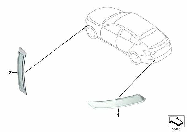 BMW NEW GENUINE 3 4 F30 F32 F36 F33 REAR BUMPER RIGHT O/S REFLECTOR 63147382234 - Image 3