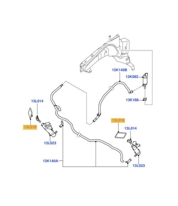 NEW GENUINE FORD FOCUS 08-11 FRONT BUMPER HEADLIGHT WASHER COVER CAP LEFT N/S 1528554 - Image 2