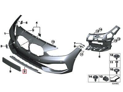 NEW GENUINE BMW 1 F40 LUXURY SPORT LINE FRONT BUMPER LOWER PROTECTIVE STRIP 51117475986 - Image 2