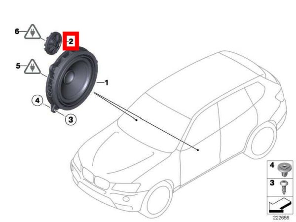 NEW GENUINE BMW 5' F07 GT X3 F25 Z4 E89 FRONT DOOR HiFi PRO TWEETER 65139220751 - Image 2