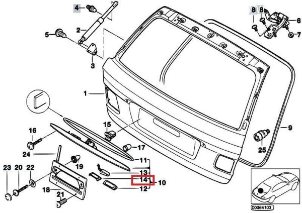 BMW NEW GENUINE 3 E46 TOURING GENUINE LICENSE NUMBER PLATE LIGHT LAMP PAIR 2 PCS 51138236854 - Image 2