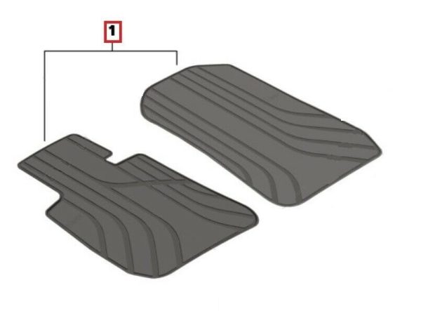 NEW GENUINE BMW 3 SERIES E90 E91 FRONT FLOOR BLACK RUBBER MATS 51472311000 - Image 2
