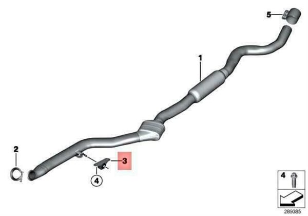 NEW GENUINE BMW 1 2 3 4 X DRIVE PETROL ENGINE FRONT EXHAUST MOUNT HOLDER 18307633093 - Image 2