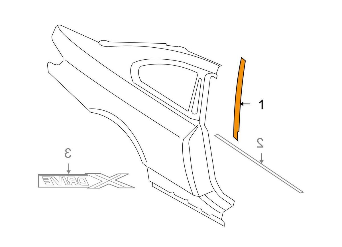 BMW NEW GENUINE 3 E92 EXTERIOR O/S RIGHT DOOR B-PILLAR COLUMN COVER 51377453300 - Image 3