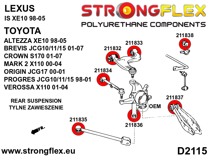 211833B: Rear upper arm - rear bush - Image 2