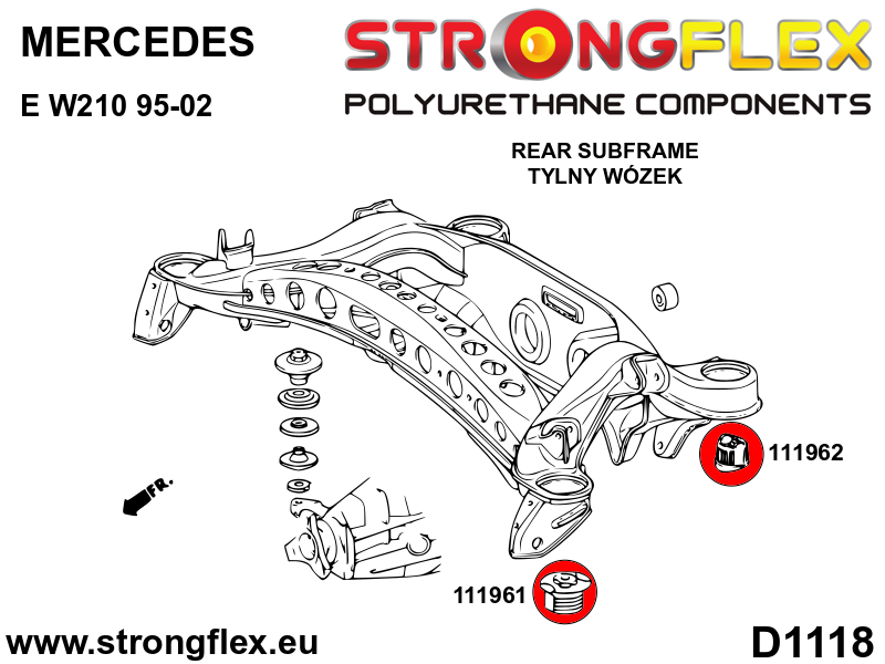 116242A: Rear subframe bush kit SPORT - Image 2