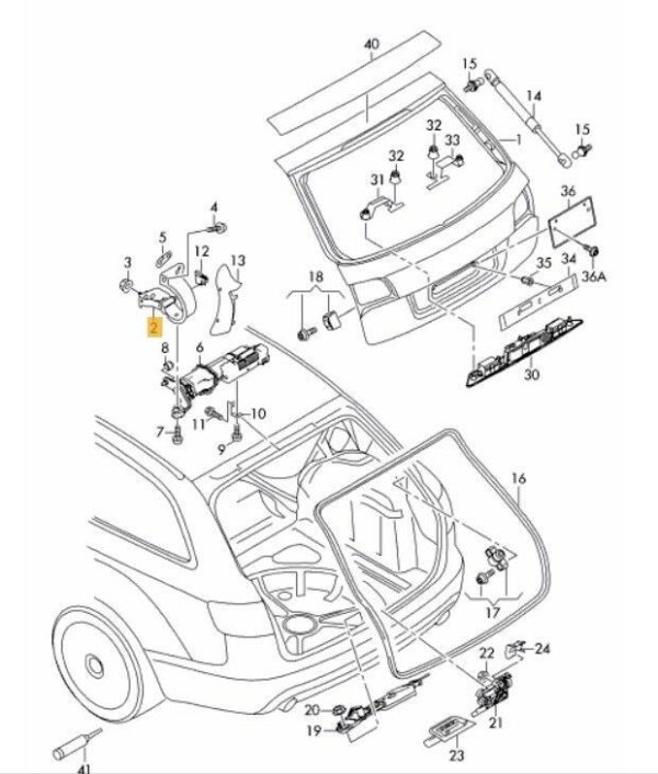 NEW GENUINE AUDI A6 S6 RS6 ALLROAD C6 05-11 REAR FLAP HINGE TAILGATE RIGHT O/S 4F9827300D - Image 2
