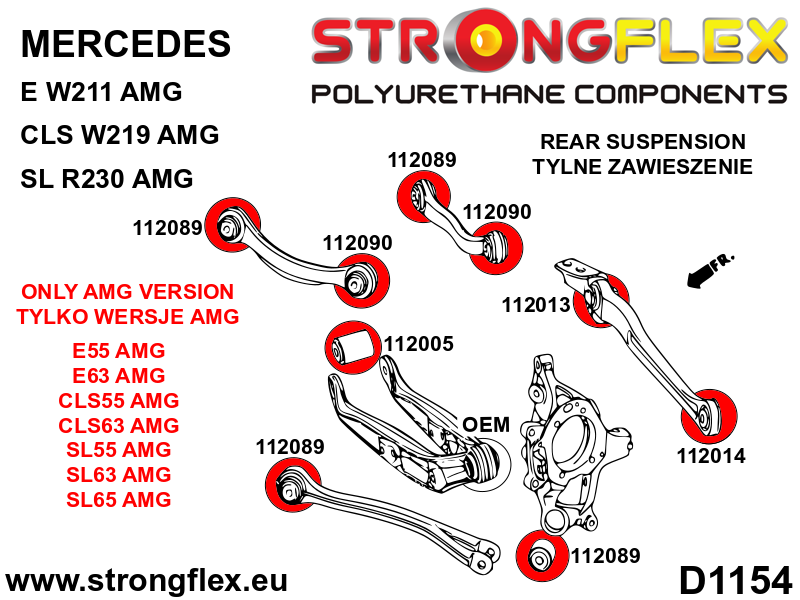 116283A: Rear suspension bush kit AMG SPORT - Image 2